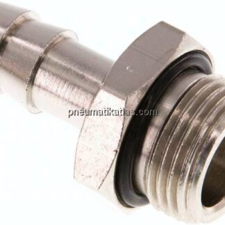 Gewindetülle mit O-Ring G 3/8"-9 (3/8")mm, Messing vernickelt