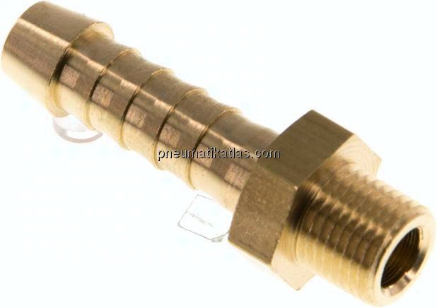 Gewindetülle M 8x0,75-6 (1/4")mm, Messing