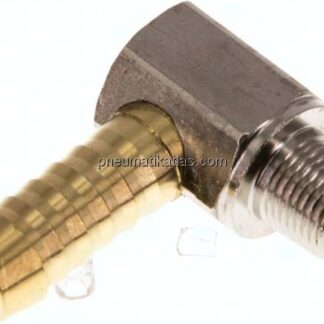 Winkel-Gewindetülle R 1/8"-9 (3/8")mm, Messing