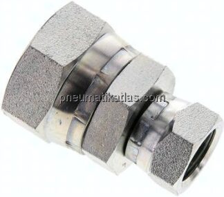 Gerader Verbinder 60°-Konus, G 1"-G 1/2", Stahl verzinkt