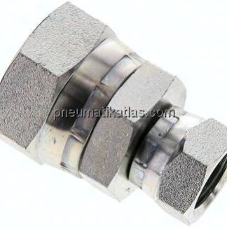 Gerader Verbinder 60°-Konus, G 1"-G 1/2", Stahl verzinkt