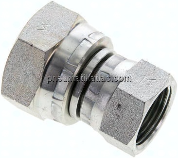 Gerader Verbinder 60°-Konus, G 1"-G 3/4", Stahl verzinkt