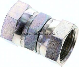 Gerader Verbinder 60°-Konus, G 1"-G 1", Stahl verzinkt