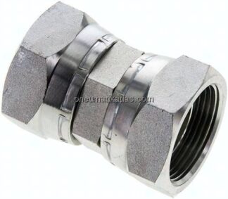 Gerader Verbinder 60°-Konus, G 1-1/4"-G 1-1/4", Stahl verzinkt