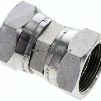 Gerader Verbinder 60°-Konus, G 1-1/4"-G 1-1/4", Stahl verzinkt