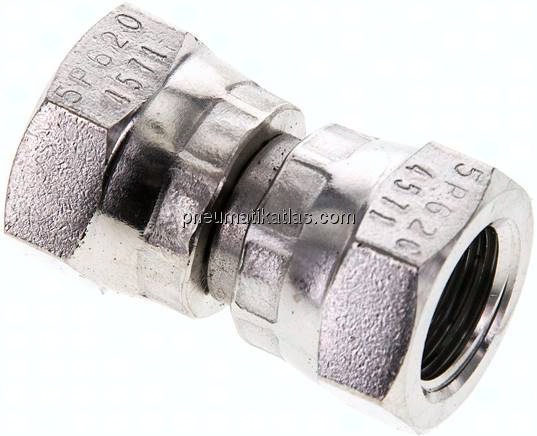 Gerader Verbinder 60°-Konus, G 1/4"-G 1/4", 1.4571