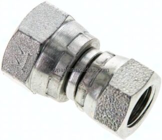 Gerader Verbinder 60°-Konus, G 3/8"-G 1/4", Stahl verzinkt