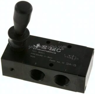 3/2-Wege Handhebelventil, Raste, G 1/2"
