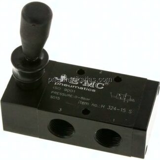 3/2-Wege Handhebelventil, Federrückstellung, G 1/2"