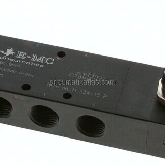5/3-Wege Handhebelventil, G 1/2", Mittelstellung belüftet, Raste