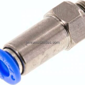 Rückschlagventil G 1/8"-6mm, Durchfluss vom Gewinde zum Schlauch, IQS-Standard
