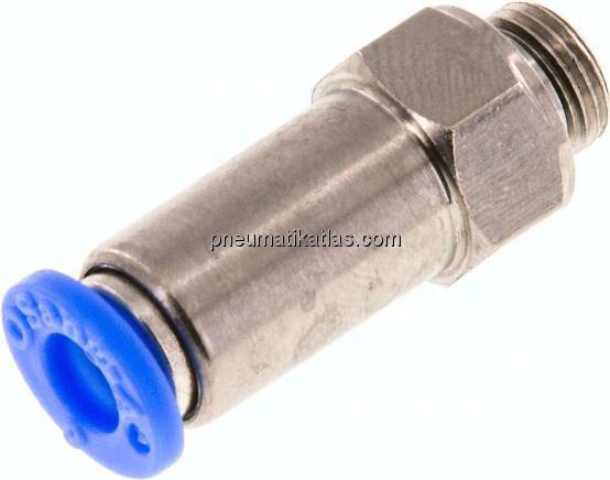 Rückschlagventil G 1/8"-6mm, Durchfluss vom Gewinde zum Schlauch, IQS-Standard