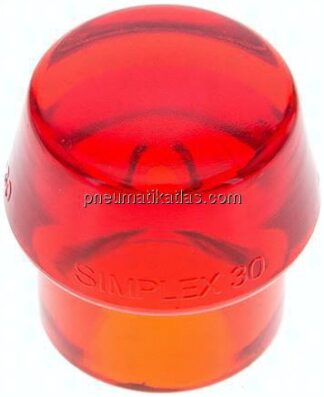 SIMPLEX-Schlageinsatz, Plastik, rot, Ø 30 mm
