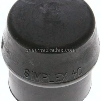 SIMPLEX-Schlageinsatz, Gummi, schwarz, Ø 40 mm