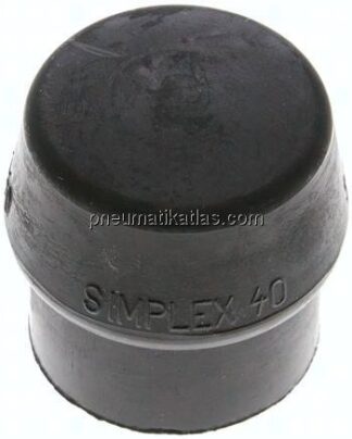 SIMPLEX-Schlageinsatz, Gummi, schwarz, Ø 40 mm