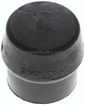 SIMPLEX-Schlageinsatz, Gummi, schwarz, Ø 40 mm