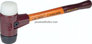SIMPLEX-Schonhammer, Ø 40 mm Gummi, schwarz / Nylon, weiß