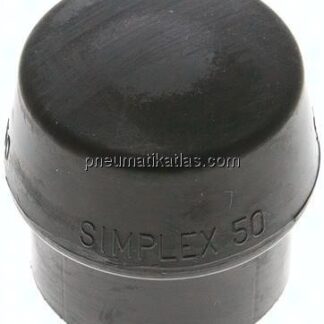 SIMPLEX-Schlageinsatz, Gummi, schwarz, Ø 50 mm