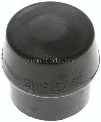 SIMPLEX-Schlageinsatz, Gummi, schwarz, Ø 50 mm
