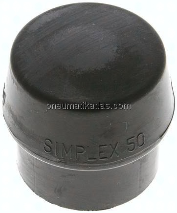 SIMPLEX-Schlageinsatz, Gummi, schwarz, Ø 50 mm