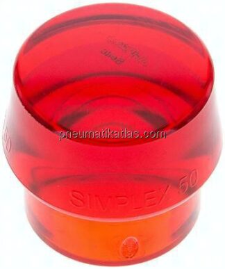 SIMPLEX-Schlageinsatz, Plastik, rot, Ø 50 mm