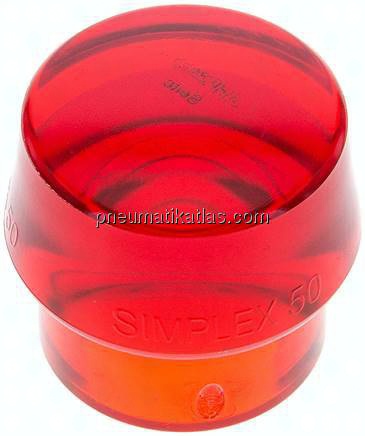 SIMPLEX-Schlageinsatz, Plastik, rot, Ø 50 mm
