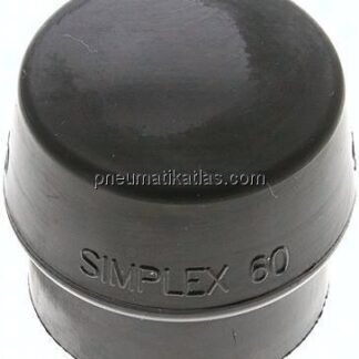 SIMPLEX-Schlageinsatz, Gummi, schwarz, Ø 60 mm