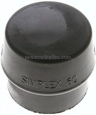 SIMPLEX-Schlageinsatz, Gummi, schwarz, Ø 60 mm