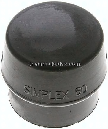 SIMPLEX-Schlageinsatz, Gummi, schwarz, Ø 60 mm
