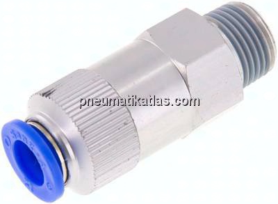Rückschlagventil R 1/2"-12mm, Durchfluss vom Schlauch zum Gewinde, IQS-Standard