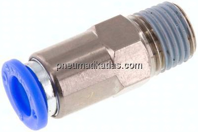 Rückschlagventil R 1/4"-8mm, Durchfluss vom Schlauch zum Gewinde, IQS-Standard