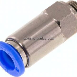 Rückschlagventil G 1/8"-8mm, Durchfluss vom Schlauch zum Gewinde, IQS-Standard