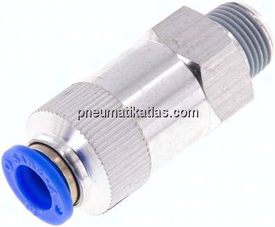 Rückschlagventil R 3/8"-10mm, Durchfluss vom Schlauch zum Gewinde, IQS-Standard