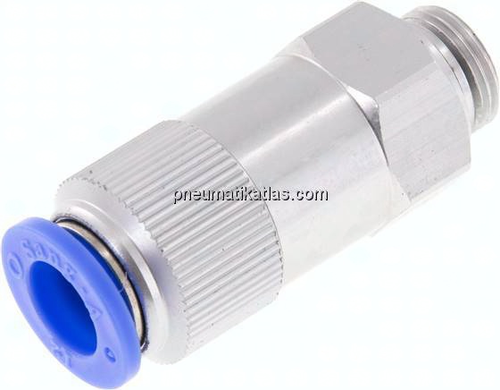 Rückschlagventil G 3/8"-12mm, Durchfluss vom Schlauch zum Gewinde, IQS-Standard