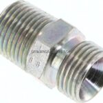 Hochdruck-Doppelnippel G 1/2"-NPT 1/2", Stahl verzinkt