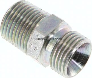Hochdruck-Doppelnippel G 1/2"-NPT 1/2", Stahl verzinkt