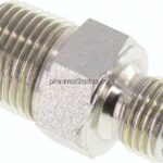 Hochdruck-Doppelnippel G 1/4"-NPT 3/8", Stahl verzinkt