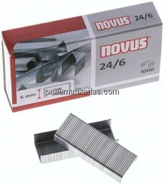 NOVUS Hefklammern, 24 / 6 (DIN) (verzinkt), 1000er Pack