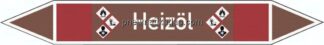 Rohrleitungskennzeichnung, 5er, 37 x 270, Heizöl (GHS 03/09)