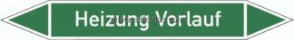 Rohrleitungskennzeichnung, 5er, 37 x 270, Heizung Vorlauf