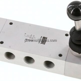 5/2-Wege Handhebelventil, Federrückstellung, G 1/2"