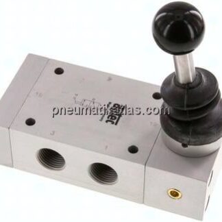 3/2-Wege Handhebelventil, Raste, G 1/2", Standard