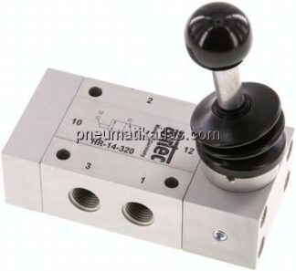 3/2-Wege Handhebelventil, Raste, G 1/4", Standard