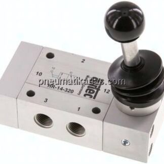 3/2-Wege Handhebelventil, Raste, G 1/4", Standard