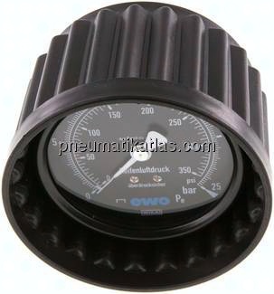 Manometer f. HRF 80mm, 0 - 25 bar, 15,9 mm Stutzen