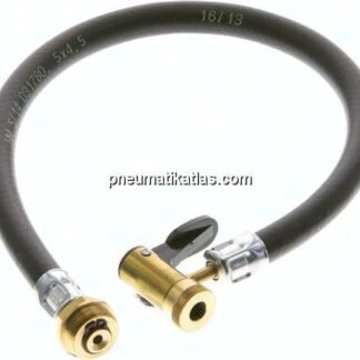 500 mm Füllschlauch mit Hebelstecker - G 1/4" / M 20 x 1 (AG), schwenkbar