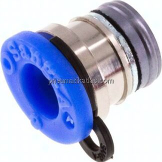 Einpresspatrone 6mm Steckanschluss, Messing vernickelt