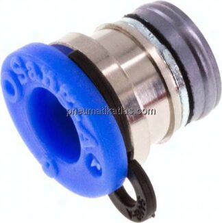 Einpresspatrone 6mm Steckanschluss, Messing vernickelt