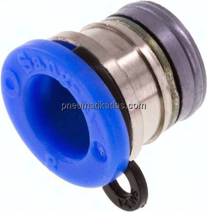 Einpresspatrone 8mm Steckanschluss, Messing vernickelt