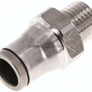 Gerader Steckanschluss NPT 1/4"-10mm, IQS-Edelstahl